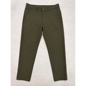 Lululemon Commission Pants Mens 36 Olive Classic Warpstreme Stretch Chino
